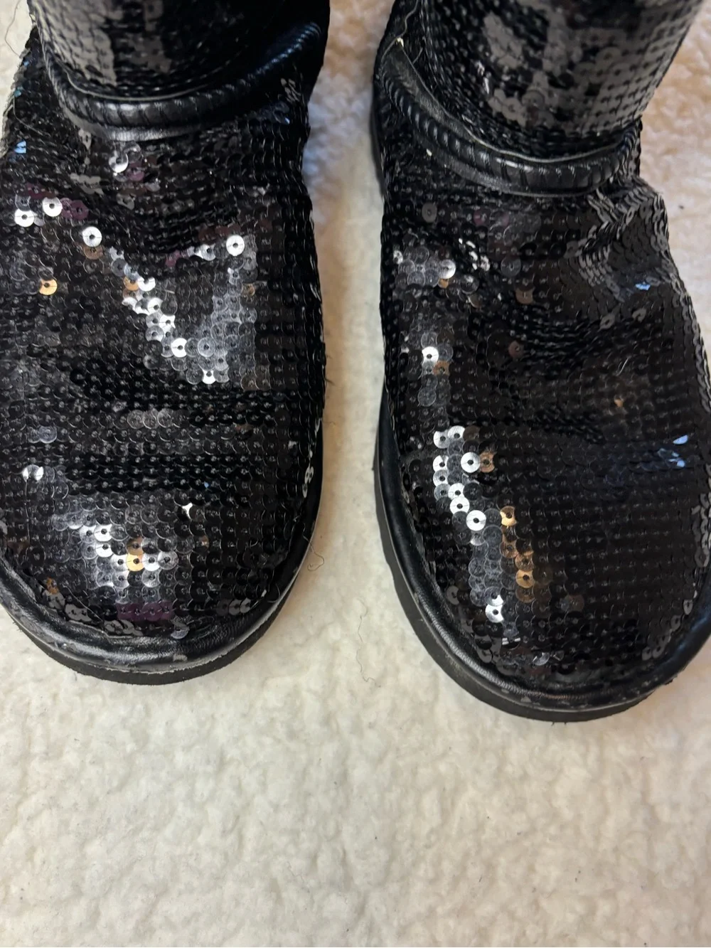 Ugg Australia Women Black Classic Short Sequin Boots